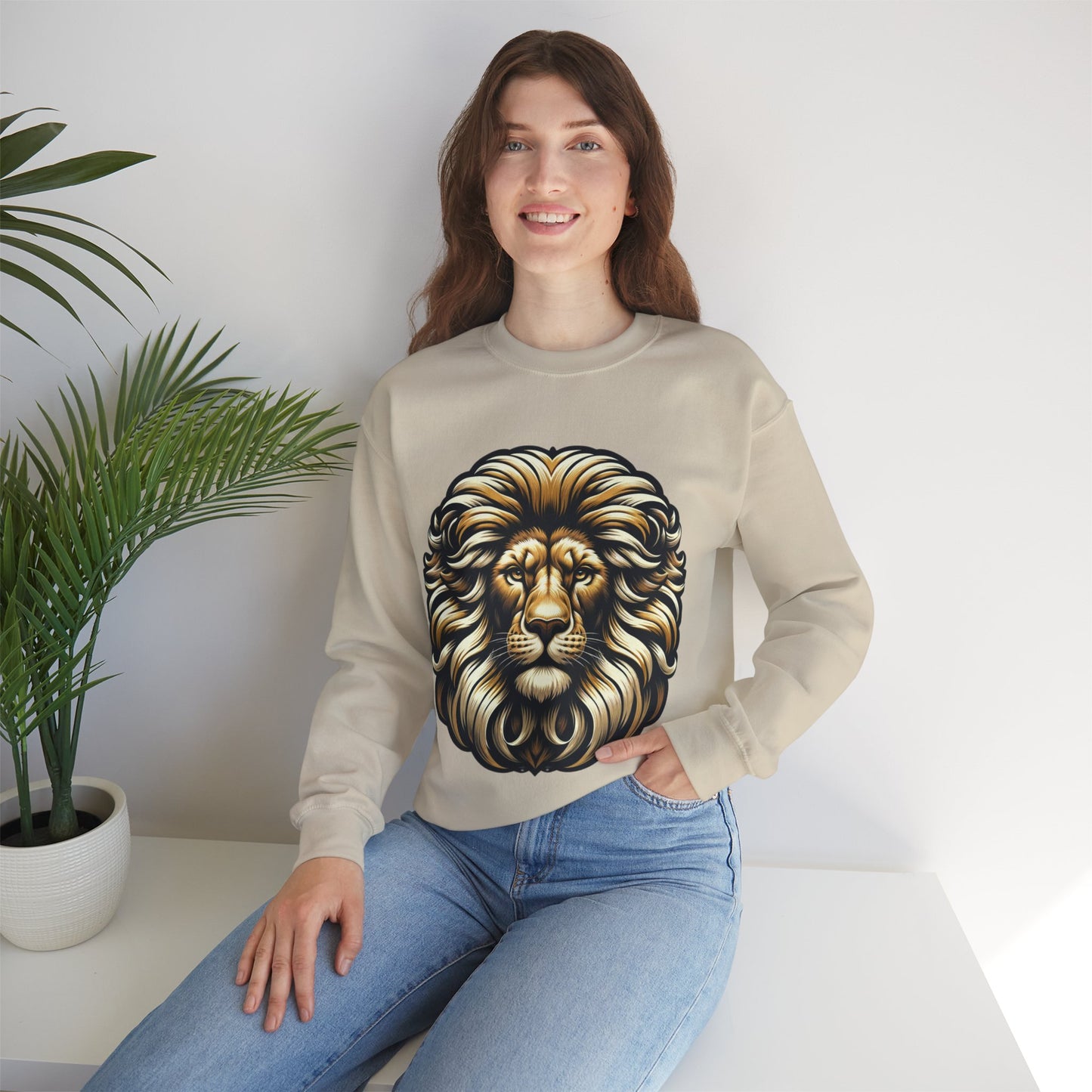 essentials fit lion sweatshirt