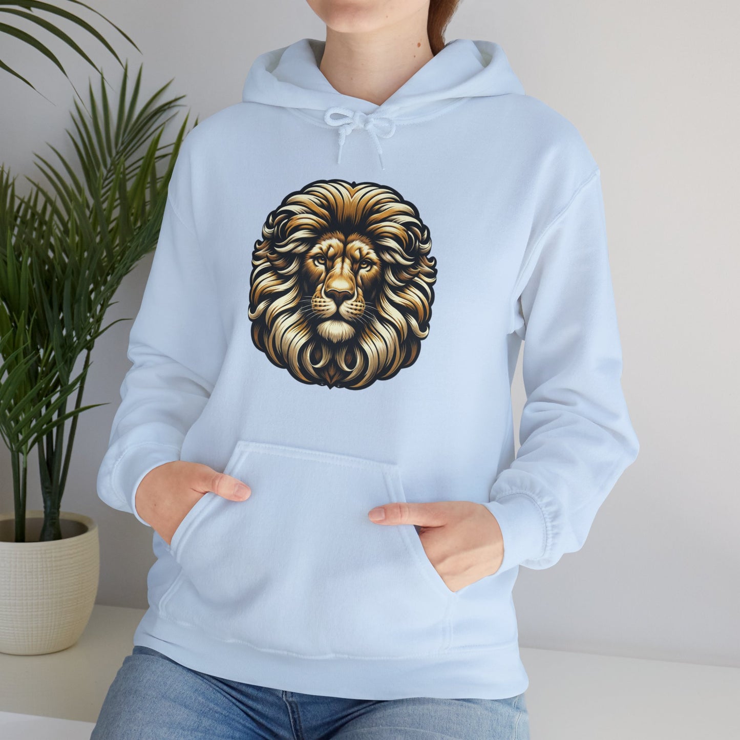 essentials fit lion hoodie