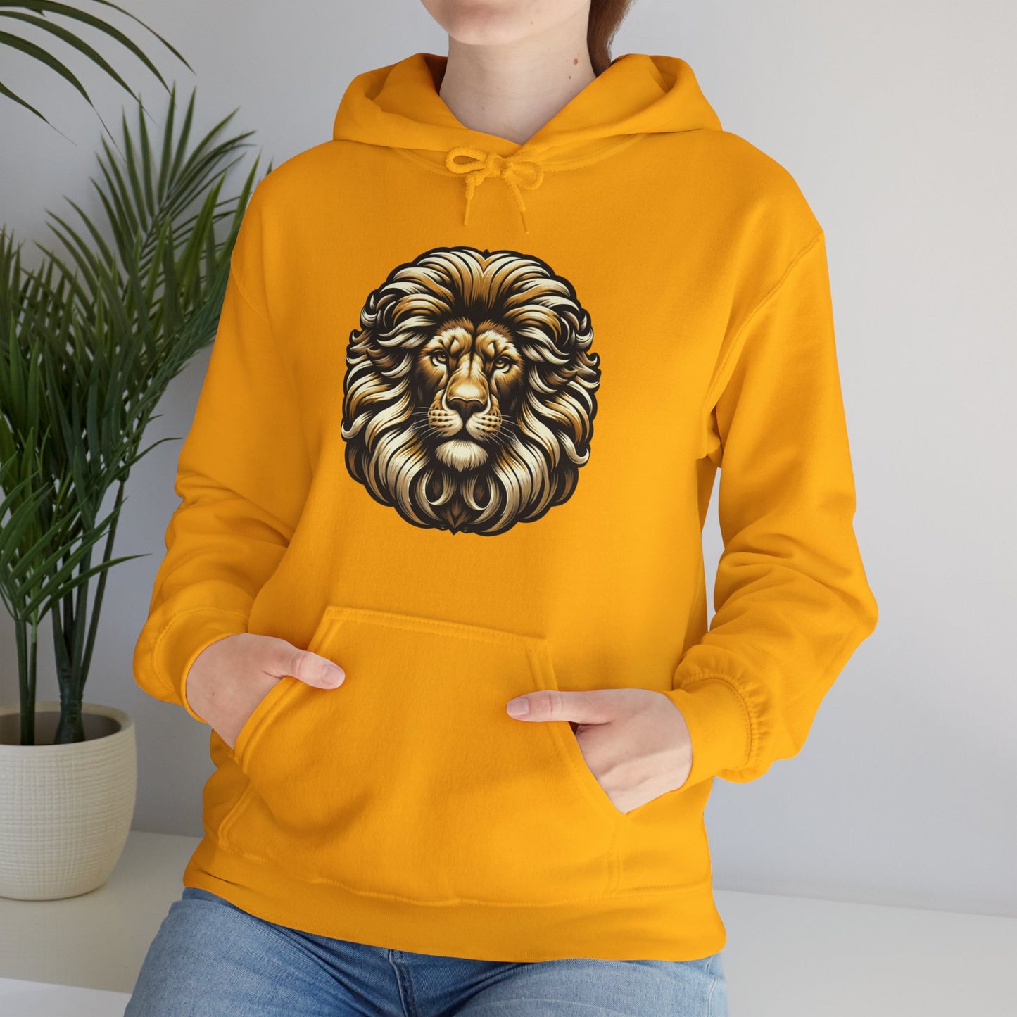 essentials fit lion hoodie