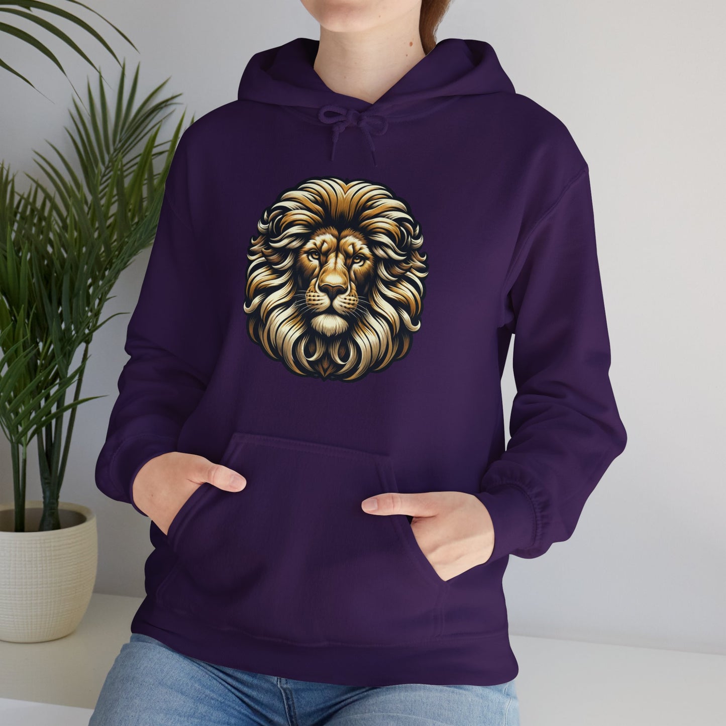 essentials fit lion hoodie