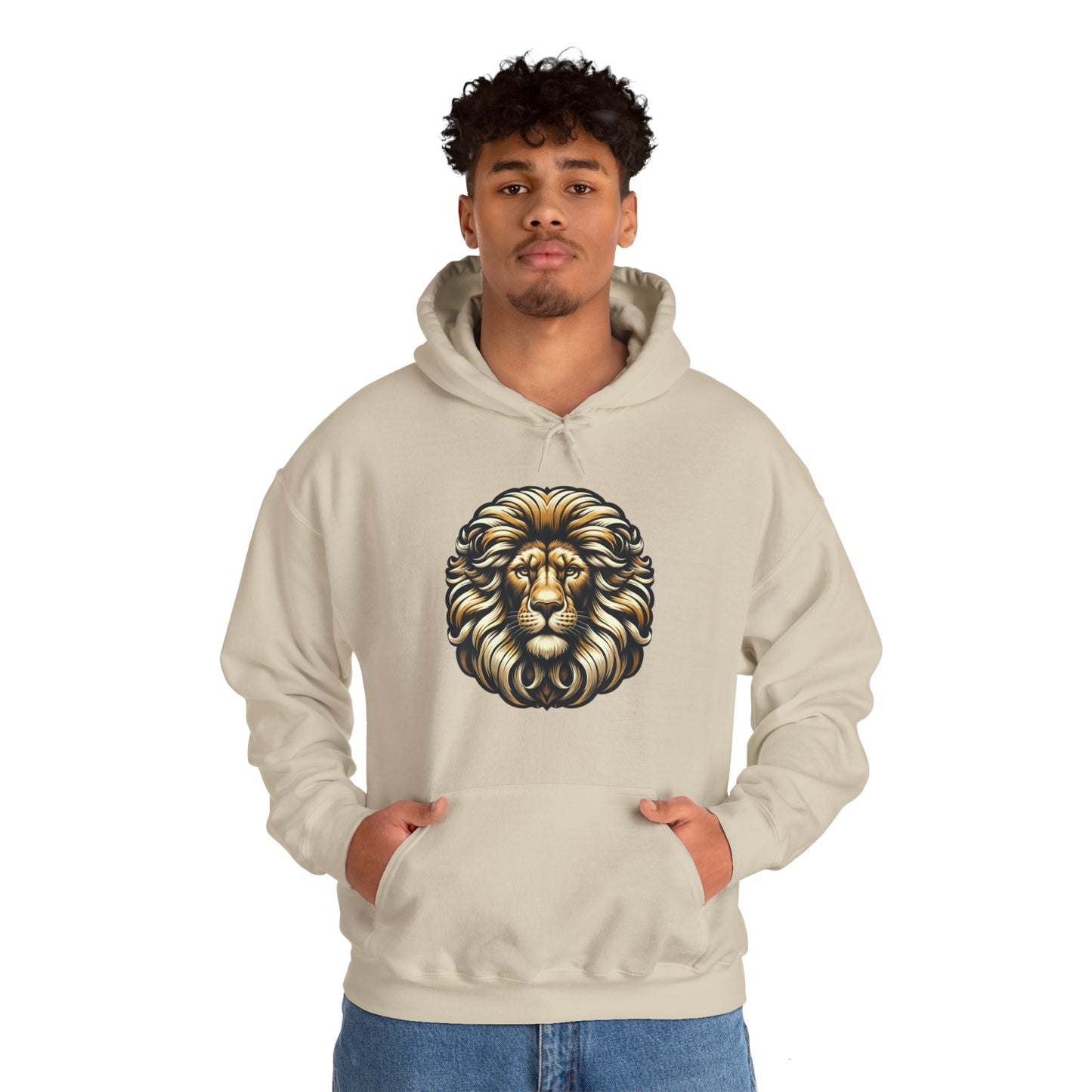 essentials fit lion hoodie